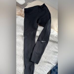 Nike Black Tights with Silver Swoosh